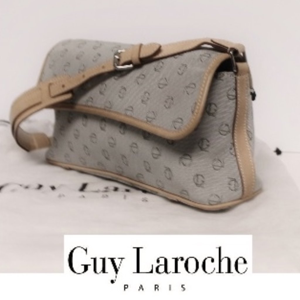 New Guy Laroche Paris Logo Vachetta Bag W Duster